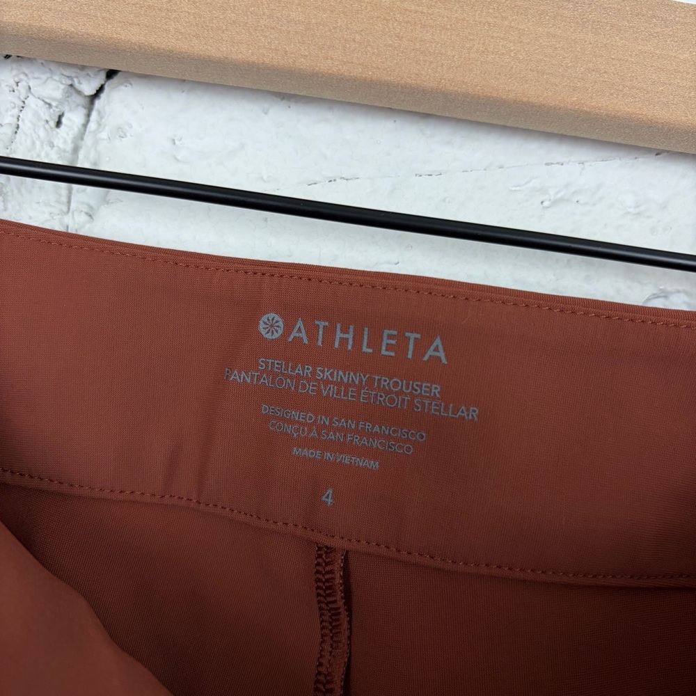 Athleta Stellar Skinny Trouser Terracotta Orange Red Pants 4 - Picture 7 of 10